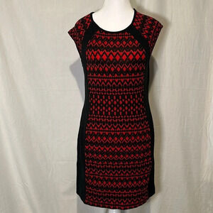 NWT black & red geometric print Aryeh dress size small